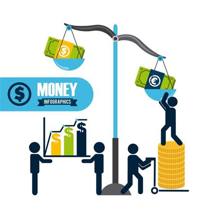 金钱金融信息图表插图