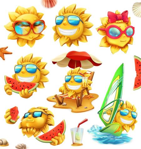 25款夏日阳光沙滩、海滨渡假、旅游、传单、横幅素材