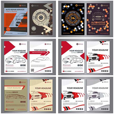 汽车快车出租车横幅广告海报名片设计素材