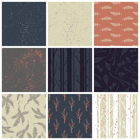 12款斑点树叶树林无缝背景蚂蚁素材网矢量素材精选