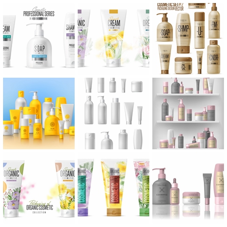 化妆品洗发水等包装样机蚂蚁素材网矢量素材精选