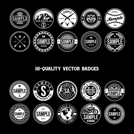 20款圆形徽章蚂蚁素材网矢量图标精选