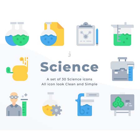 30款科学化学研究蚂蚁素材网矢量图标精选