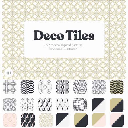 40款无缝矢量图案背景素材