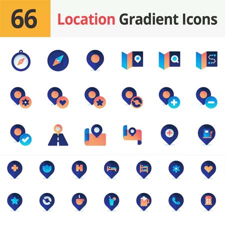 66个地图位置定位蚂蚁素材网矢量图标精选