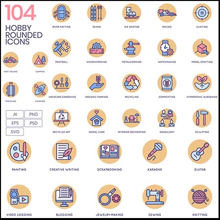 104个爱好蚂蚁素材网矢量图标精选