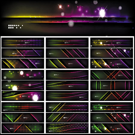 霓虹渐变色调广告横幅蚂蚁素材网矢量背景精选