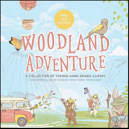 15款野生动物和花卉旅行PNG免抠蚂蚁素材网矢量元素精选