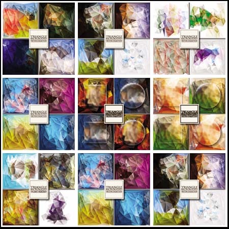 28款不同颜色多边形背景蚂蚁素材网矢量元素精选