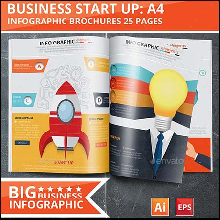 25页A4创业信息图表素材