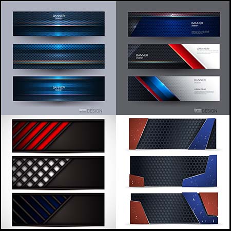 4套网页横幅广告背景模板