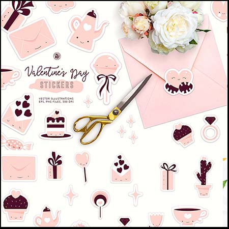 情人节可爱浪漫蚂蚁素材网矢量插图精选元素