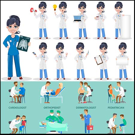 医院医生护士坐诊手术蚂蚁素材网矢量素材精选