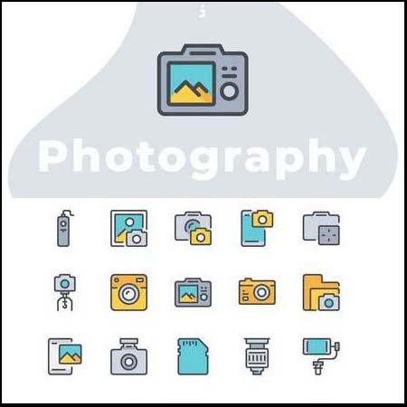 20个摄影相机图标矢量集