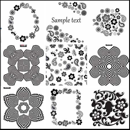 花卉花朵边框蚂蚁素材网矢量素材精选