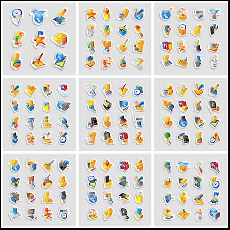 百款立体电商购物互联网等图标