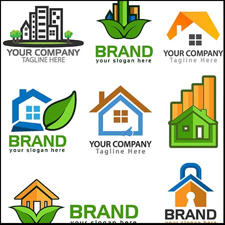 3套房地产房屋建筑蚂蚁素材网矢量图标精选