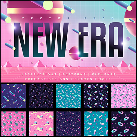 立体几何图形3D互联网H5封面海报背景AI素材