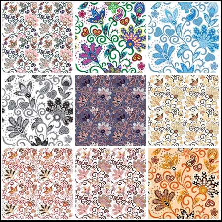 9款衣服裙子花纹背景素材