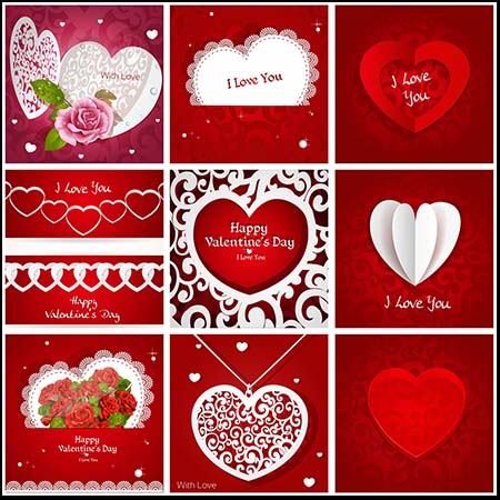 情人节爱情婚礼红色爱心背景素材