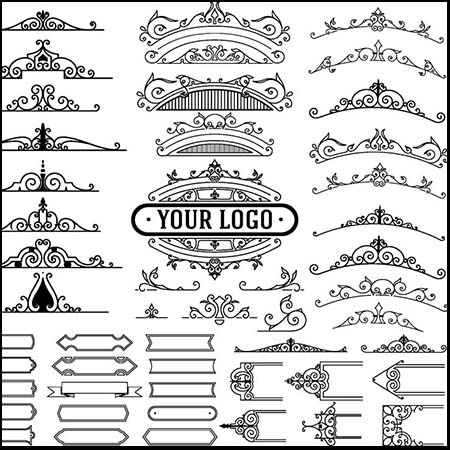 欧式复古花纹边框素材