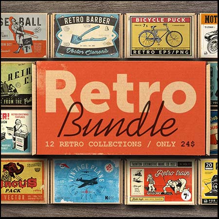 12款复古插图蚂蚁素材网矢量素材精选