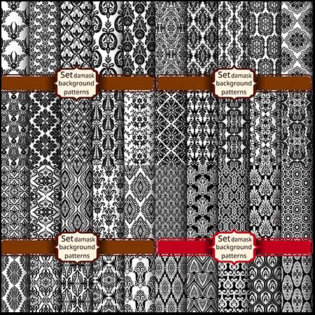 6套复古花纹背景素材