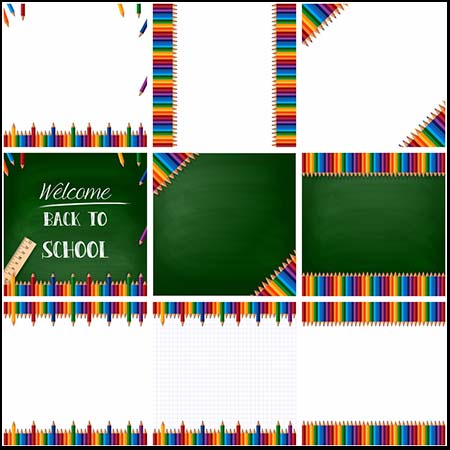 铅笔包围的边框蚂蚁素材网矢量素材精选