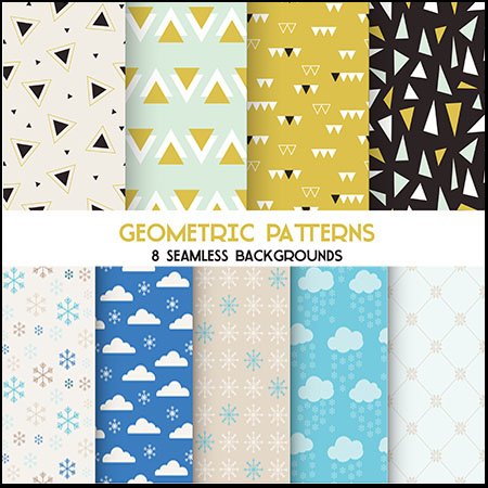 5套三角图形和天气背景蚂蚁素材网矢量素材精选