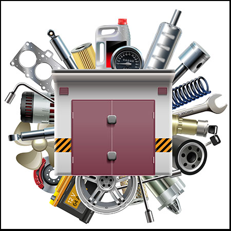 5款汽车配件和汽修工具蚂蚁素材网矢量素材精选