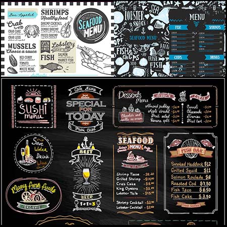 5款烧烤海报餐厅点菜菜单模板