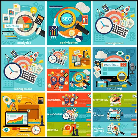 16款SEO互联网搜索IT横幅广告