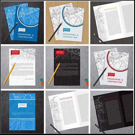 30款机械手绘设计线稿企业宣传模板