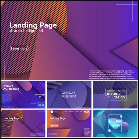 现代未来科技渐变几何背景元素