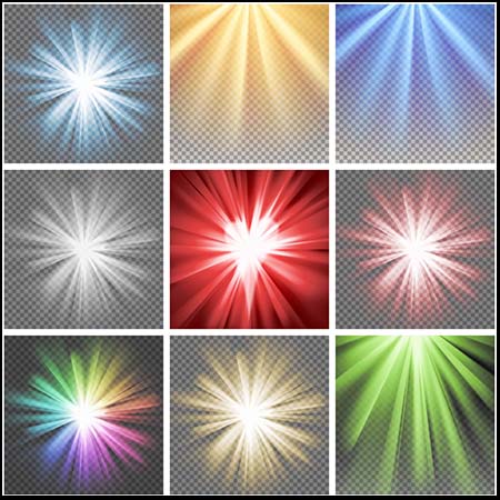 16款光照放射爆炸光线背景素材