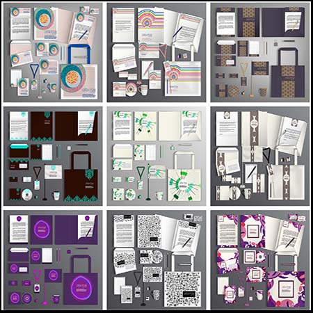企业公司形象办公用品样机模型