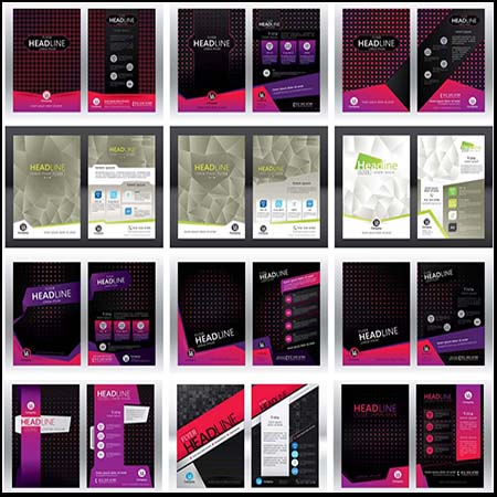 22款企业商务画册小册子蚂蚁素材网矢量模板精选