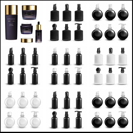 化妆品样机包装矢量模型