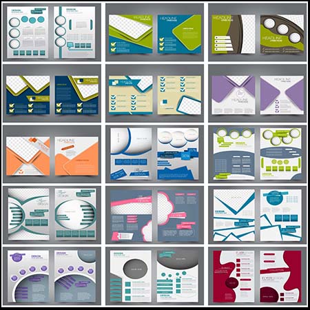 21款企业公司简介传单蚂蚁素材网矢量素材精选