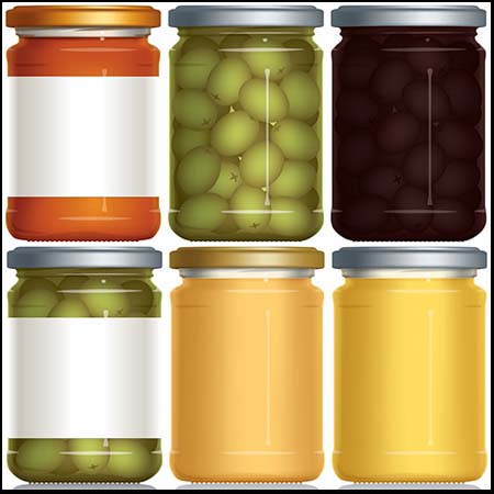 瓶装罐头矢量样机模型