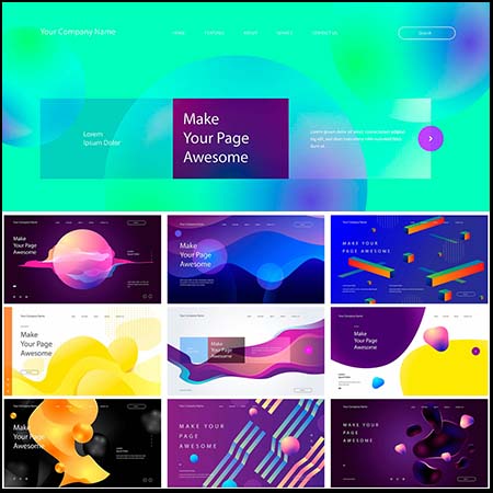 科技企业公司艺术网页网站登录页论坛展会海报背景Ai素材