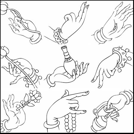 82款佛手手势蚂蚁素材网矢量插图精选PNG免抠图