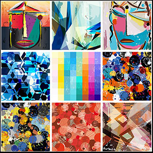 T恤服装背景抽象水彩涂鸦蚂蚁素材网矢量插图精选