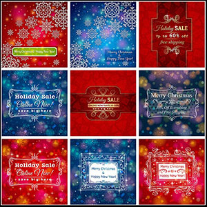 漂亮的冬季圣诞节商场打折促销蚂蚁素材网矢量背景精选