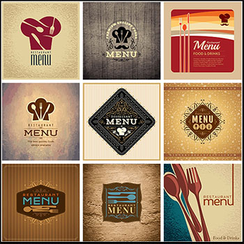 25款西式点菜单菜单封面矢量设计素材