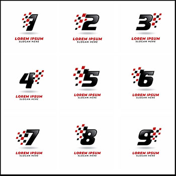 数字赛车旗蚂蚁素材网矢量图标精选