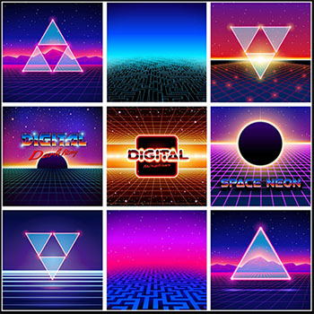 数字化科技蚂蚁素材网矢量背景精选