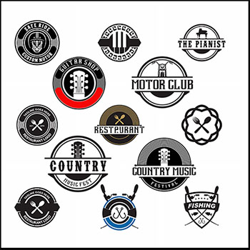 圆形风格企业LOGO图标蚂蚁素材网矢量素材精选