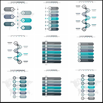 25款业务数据可视化流程信息图表素材