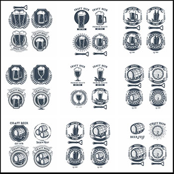 46款啤酒公司商标LOGO标志蚂蚁素材网矢量素材精选